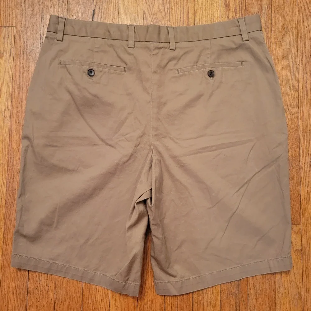 Banana Republic 36 Khaki Chino Tan Cotton Stretch Emerson Short Preppy Summer